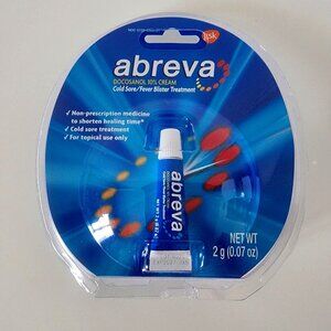 Abreva Docosanol 10% Cream Cold Sore/Fever Blister Treatment Tube - 0.07